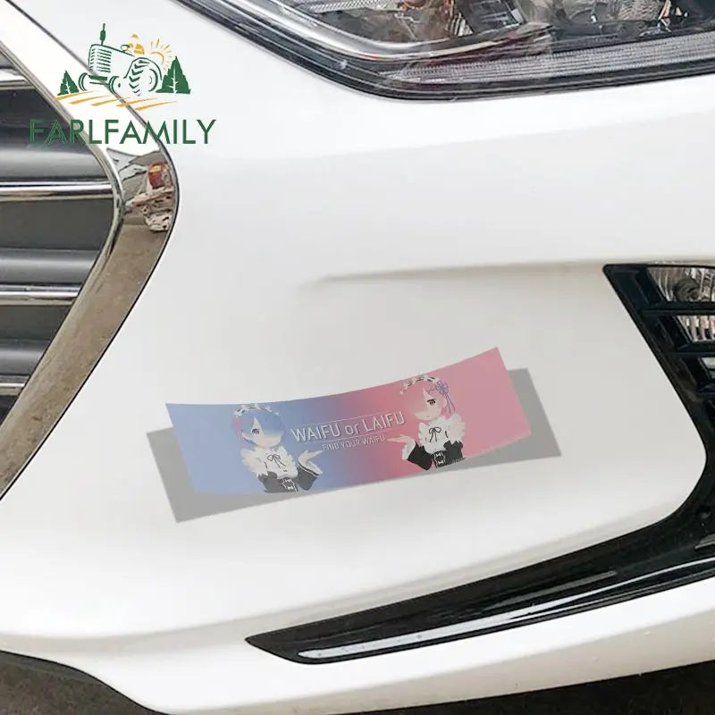 EARLFAMILY 3D Car Sticker Cartoon Slap Stickers Anime Vinyl Rear Windshield Trunk Decal Waterproof Car Accessories