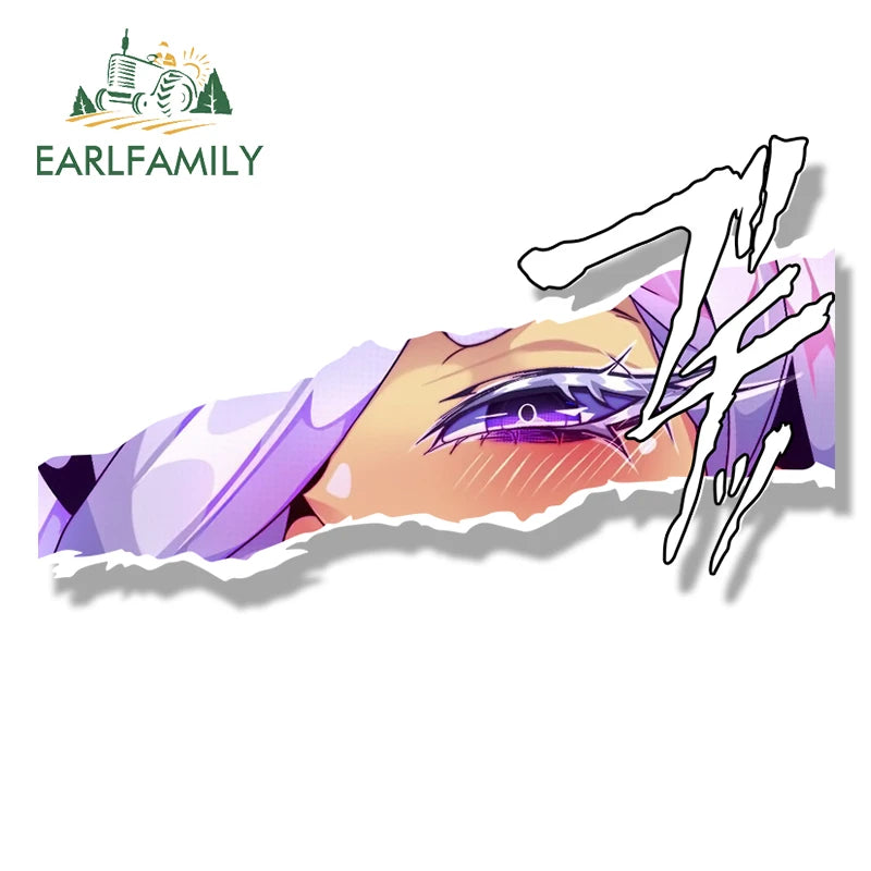 EARLFAMILY Happi Meimei Fanart Car Sticker Anime Chibi Big Head Waifu Decal NSFW Cartoon Peek Girl Ahegao Slap Graffiti Stickers