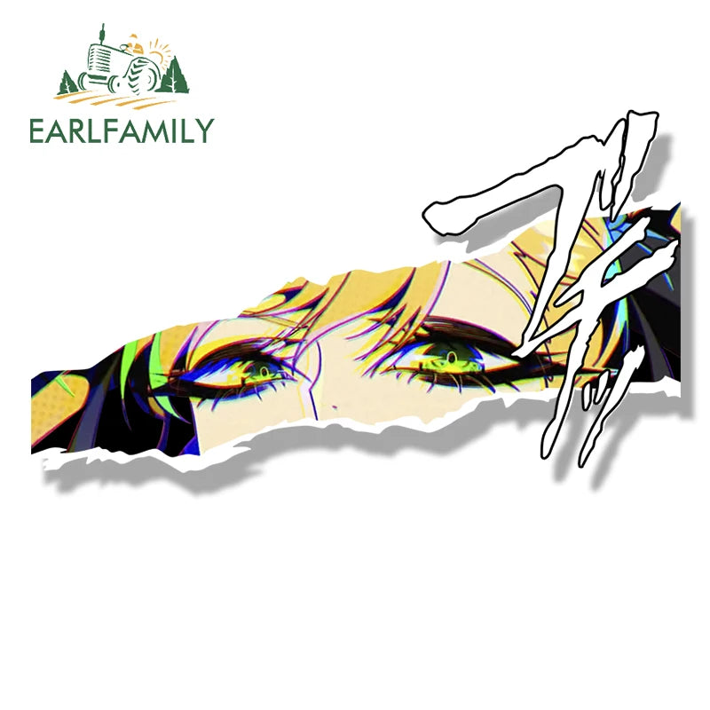 EARLFAMILY Gyaru Shinomiya Kikoru Fanart Car Sticker Bikini Tattoo Girl NSFW Chibi Big Head Waifu Decal JDM Peeker Stickers