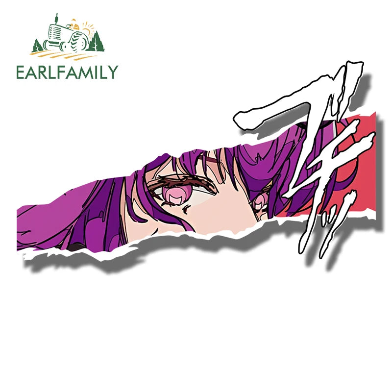 EARLFAMILY Kafka Fanart Car Sticker Honkai Star Rail Chibi Big Head Waifu Decal Cartoon Peek Girl Graffiti Slap Stickers