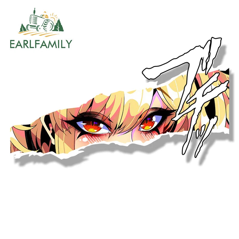 EARLFAMILY Shaking Burnice Fanart Car Sticker Zenless Zone Zero Bartender Waifu Decal Racing Graffiti Cartoon Peek Girl Stickers