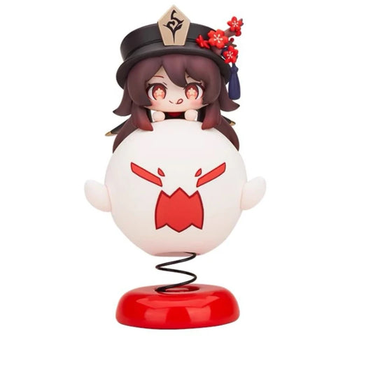 Genshin Impact Hu Tao Figure – 10cm Q Edition PVC Anime Model, Cute Collectible Ornament for Desktop Display & Gifts