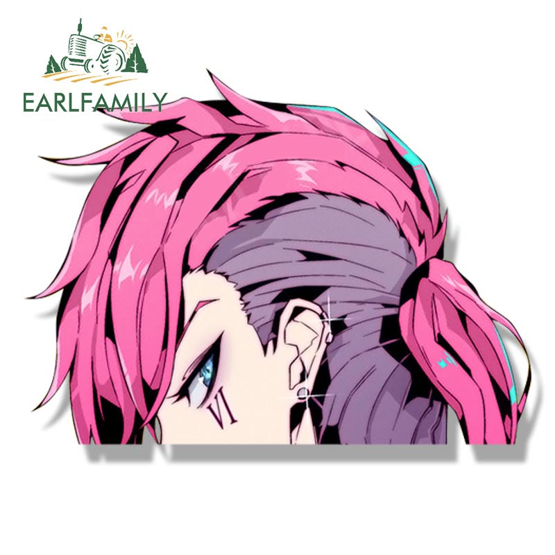 EARLFAMILY League of Legends Vi Car Sticker Punk Tattoo Fanart Decal Sketch Waifu JDM Funny The Piltover Enforcer Peeker Sticker