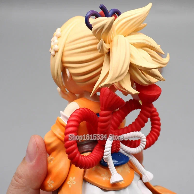 Cute Genshin Impact Figures Yoimiya Raiden Shogun Naganohara Yoimiya Yae Miko Action Figures Q Version Anime PVC Model Toys Gift