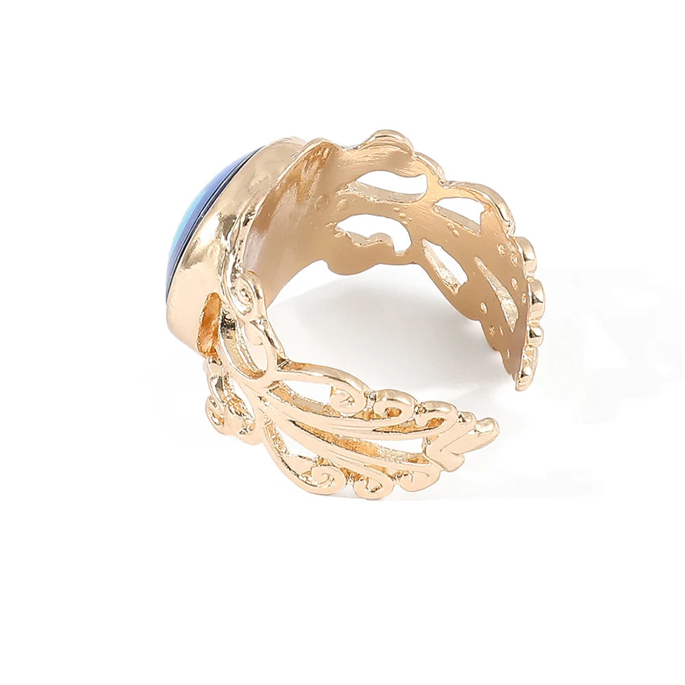 Genshin Impact Luminous Ring – Adjustable Vintage Anime Jewelry, Elegant Cosplay Prop & Gift Accessory