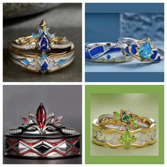 Genshin Impact Adjustable Ring – Anime Finger Decoration Jewelry, Collectible Gif
