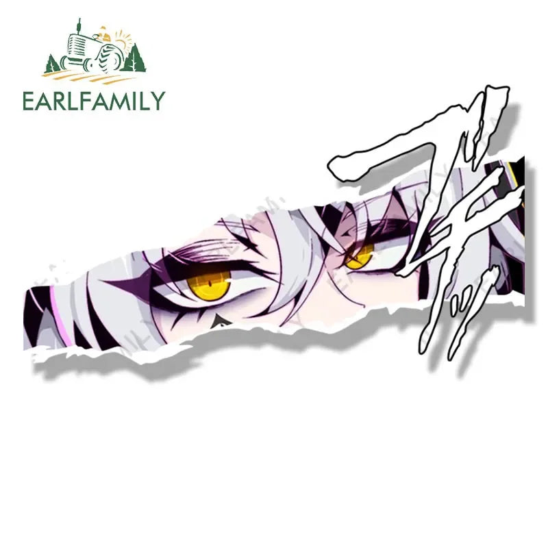 EARLFAMILY Street Punk Jeanne D'Arc Alter Peeker Car Sticker Anime Waifu Fanart Decal JDM Cartoon Girl Stickers Car Accessories