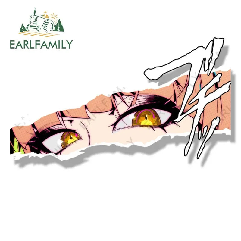 EARLFAMILY Himiko Toga Street Tattoo Fanart Peek Car Sticker Anime SUGOI DEKAI Decal JDM Cartoon Waifu Stickers