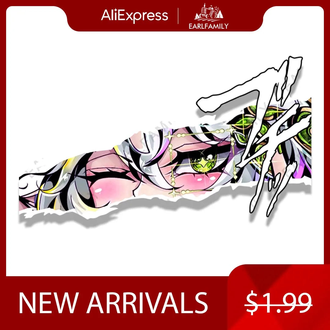 EARLFAMILY Loli Nahida Fanart Car Sticker Anime Genshin Impact Waifu Ahegao Decal JDM Cartoon Peeker Girl Graffiti Slap Stickers