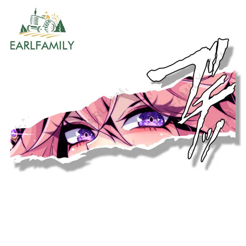 EARLFAMILY Casual Outfit Yae Miko Fanart Car Sticker Anime Genshin Impact Sketch Waifu Decal JDM Cartoon Peek Graffiti Stickers