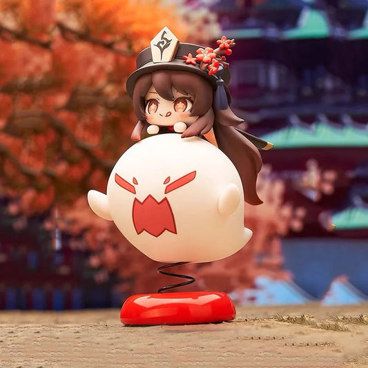 Genshin Impact Hu Tao Figure – 10cm Q Edition PVC Anime Model, Cute Collectible Ornament for Desktop Display & Gifts