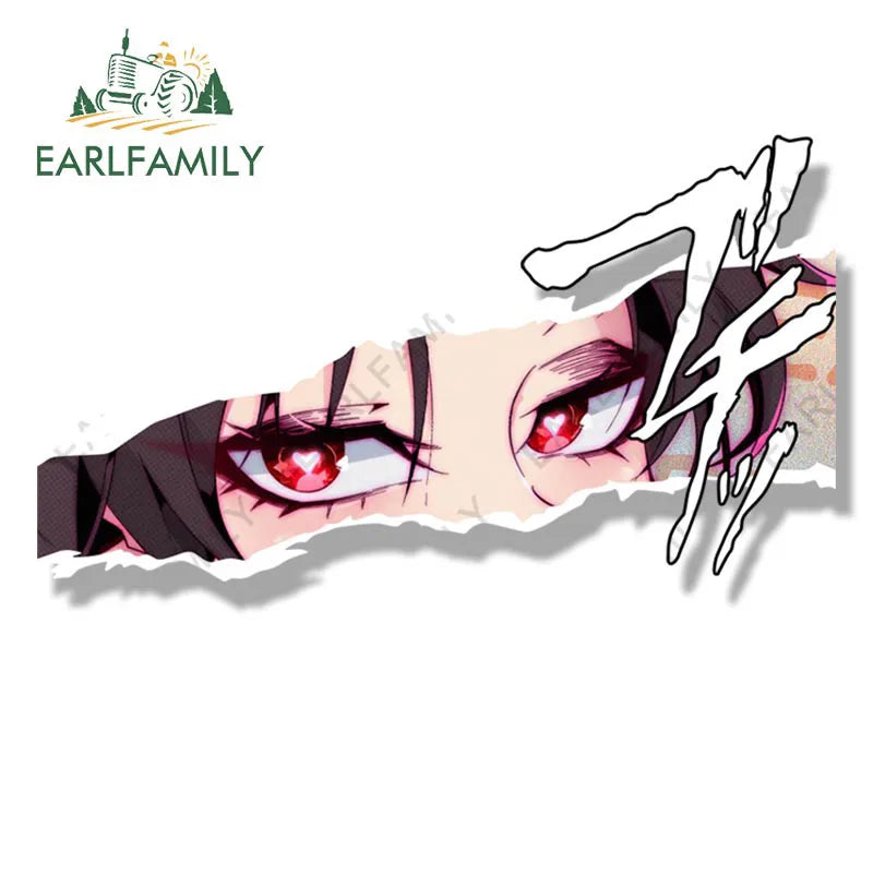 EARLFAMILY Ishtar Iced Latte with Breast Milk Fanart Car Sticker Anime Waifu Decal JDM Cartoon Graffiti Stickers Car Accessories