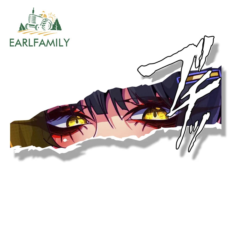 EARLFAMILY Gyaru Rover Fanart Car Sticker Wuthering Waves Chibi Big Head Sketch Decal Ahegao Girl Waifu Peeker Graffiti Stickers