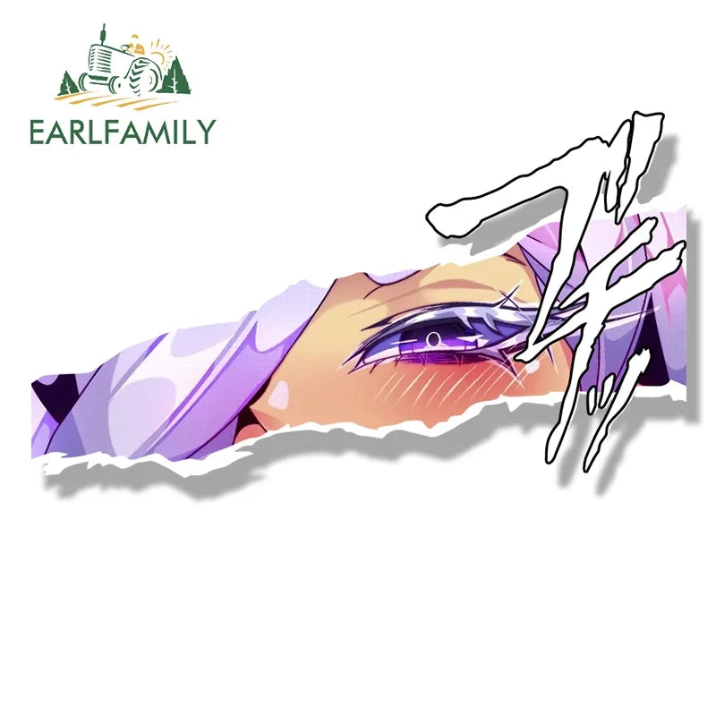 EARLFAMILY Happi Meimei Fanart Car Sticker Anime Chibi Big Head Waifu Decal NSFW Cartoon Peek Girl Ahegao Slap Graffiti Stickers