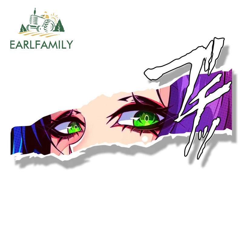 EARLFAMILY Gyaru Faye Valentine Fanart Car Sticker Hot Anime Cartoon Waifu Decal JDM Peek Girl Graffiti Sketch Stickers Car Wrap