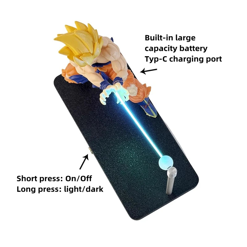 Anime characters DRAGON BALL Z Son Goku model lamp Super Saiyan one figure boy toy gift collection ornaments