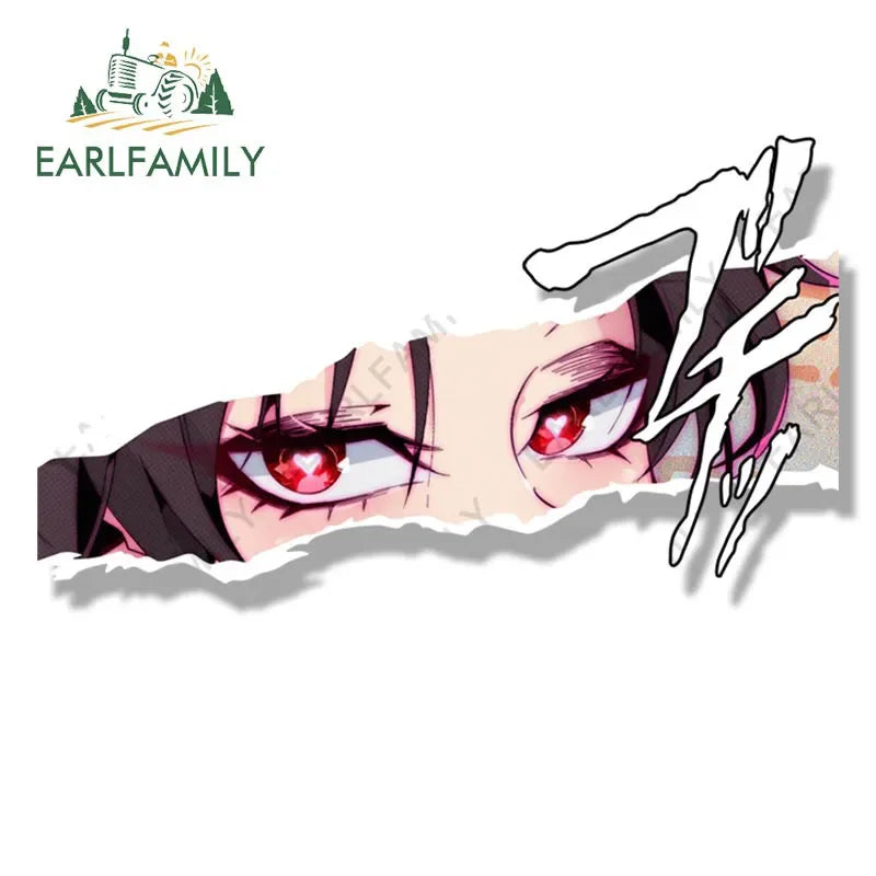 EARLFAMILY Ishtar Iced Latte with Breast Milk Fanart Car Sticker Anime Waifu Decal JDM Cartoon Graffiti Stickers Car Accessories
