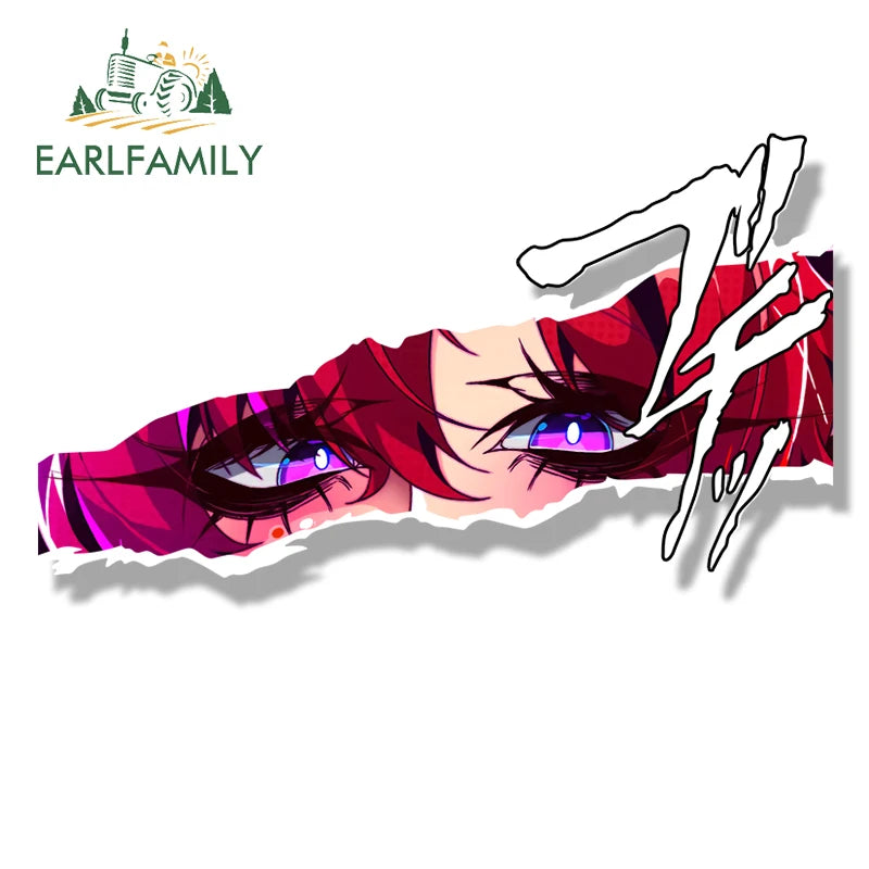 EARLFAMILY Gyaru YinLin Fanart Car Sticker Wuthering Waves Chibi Big Head Decal Waifu Peeker Graffiti Sketch Stickers Car Wrap