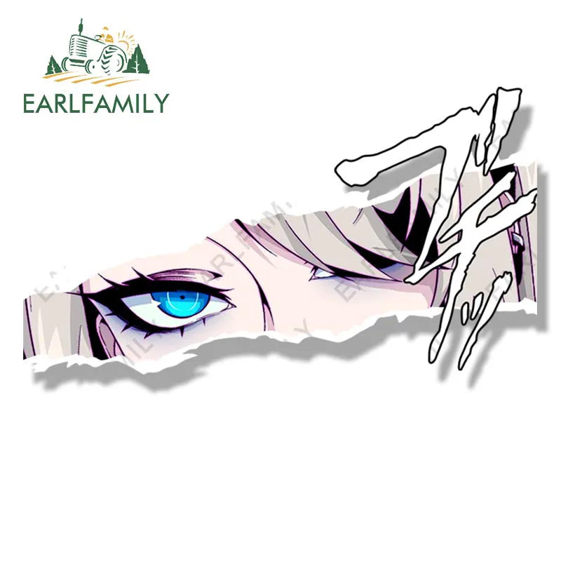 EARLFAMILY Cheerleader Asuna Ichinose Fanart Peeker Car Sticker Anime Blue Archive Waifu Decal JDM Cartoon Graffiti Peek Sticker