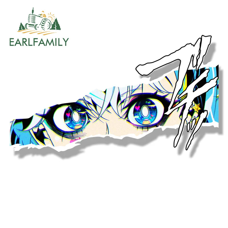 EARLFAMILY Hololive Kobo Kanaeru Fanart Car Sticker Hot Sketch Waifu Decal Cartoon Peek Girl Graffiti Stickers Car Accessories