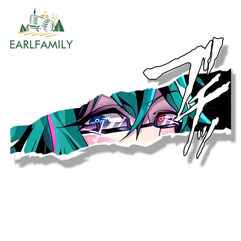 EARLFAMILY HOLO Aruna x Boba Chan Collab Car Sticker Hot Girl Waifu Die Cut Fanart Decal Tattoo Graffiti Cartoon Peeker Stickers