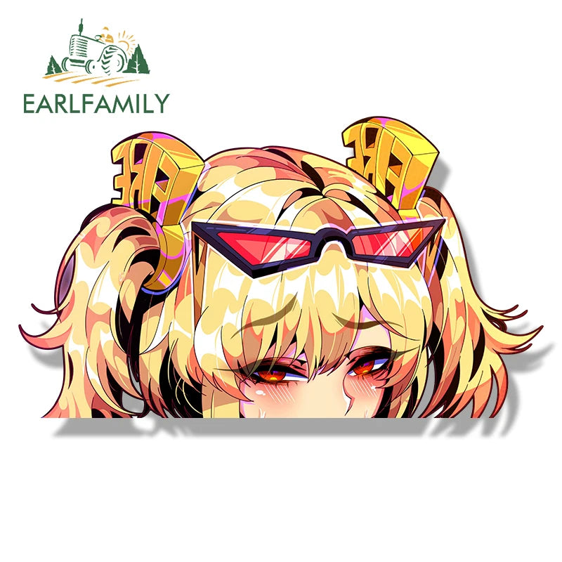 EARLFAMILY Tentacle Burnice Fanart Car Sticker Zenless Zone Zero Waifu Decal JDM Tattoo Girl Graffiti Cartoon Peek NSFW Stickers