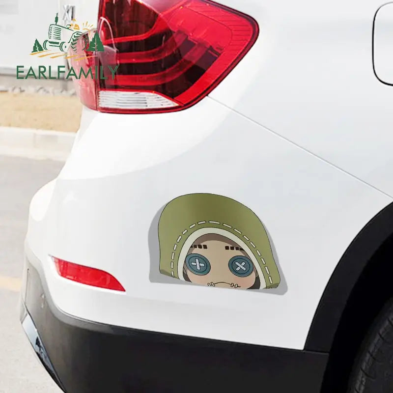 EARLFAMILY Cartoon Car Sticker for Identity V Gardener & Mercenary Peeker Peek Anime Vinyl Sticker JDM Window Trunk Bumper Decal