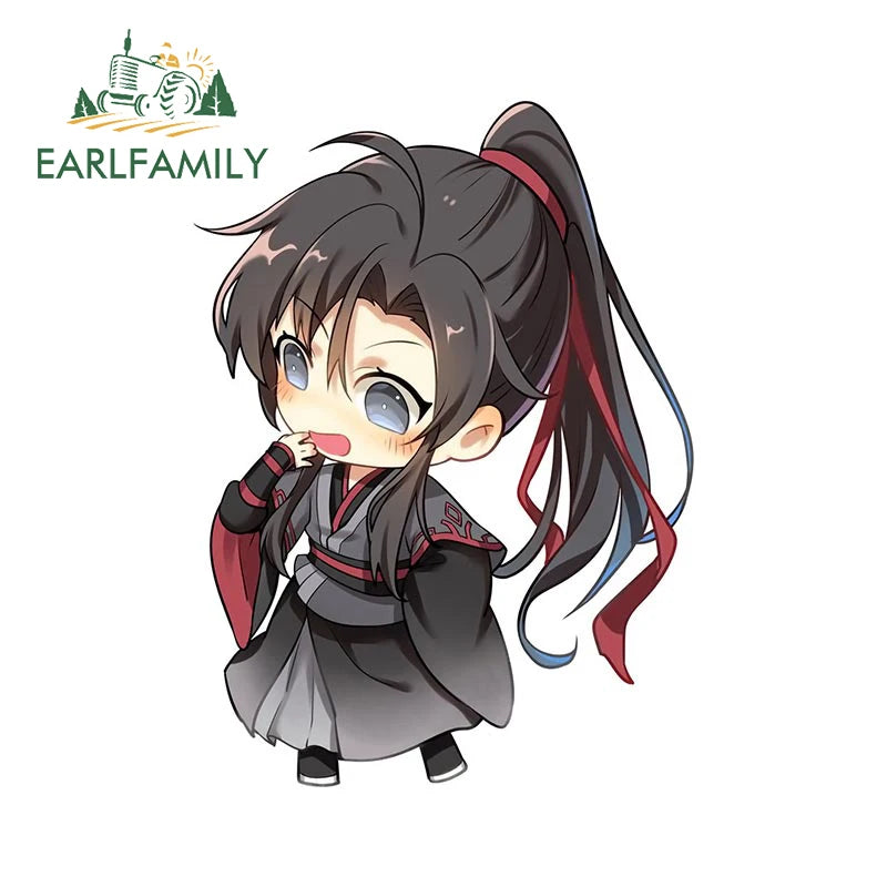 EARLFAMILY Cartoon Car Sticker for The Grandmaster of Demonic Cultivation Novel Decal Window Bumper Trunk 4x4 Decoration