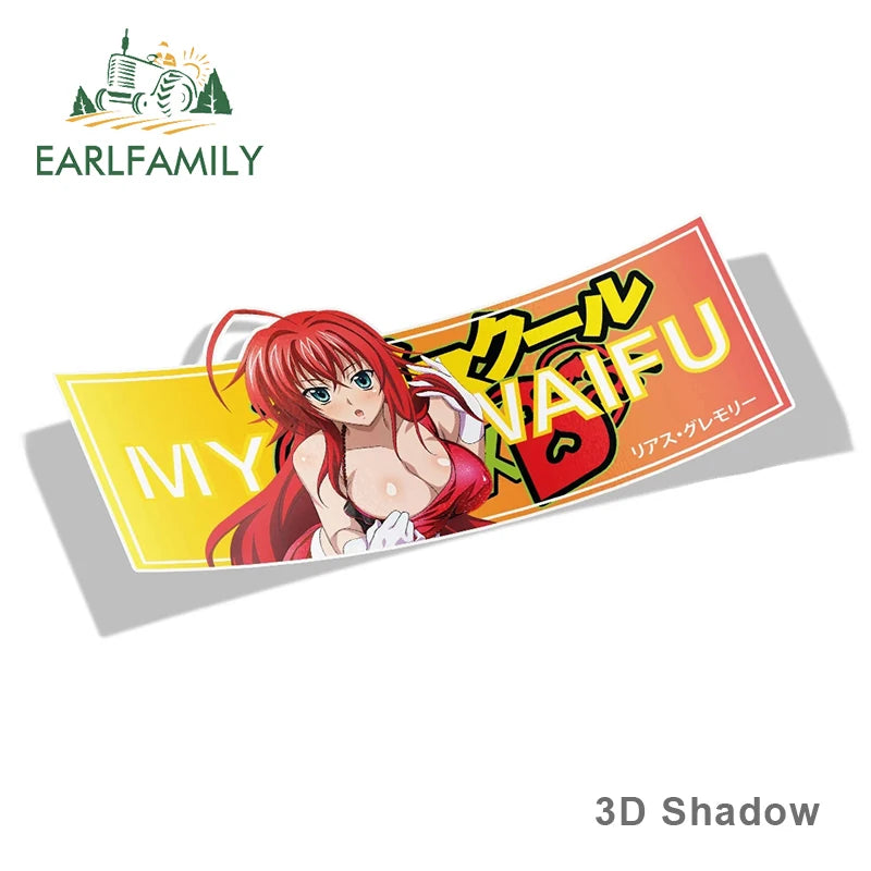 EARLFAMILY 13cm x 6.7cm Cartoon Slap Stickers Anime Vinyl Car Sticker Window Bike Motorcycle Decal Waterproof Car Accessories