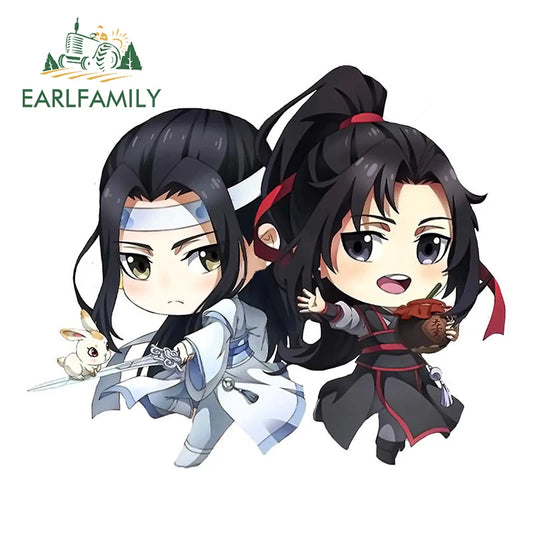 EARLFAMILY Cartoon Car Sticker for The Grandmaster of Demonic Cultivation Novel Decal Window Bumper Trunk 4x4 Decoration