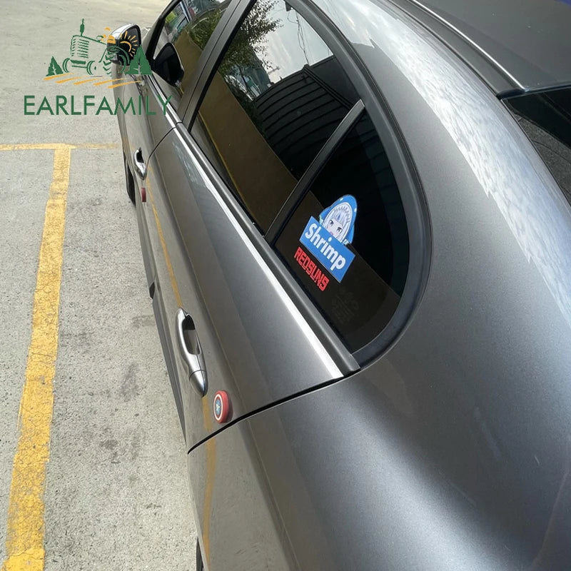 EARLFAMILY Cartoon Car Sticker for Gawr Gura Hololive Peeker Peek Anime Vinyl Stickers JDM Window Trunk Bumper Car Accessories