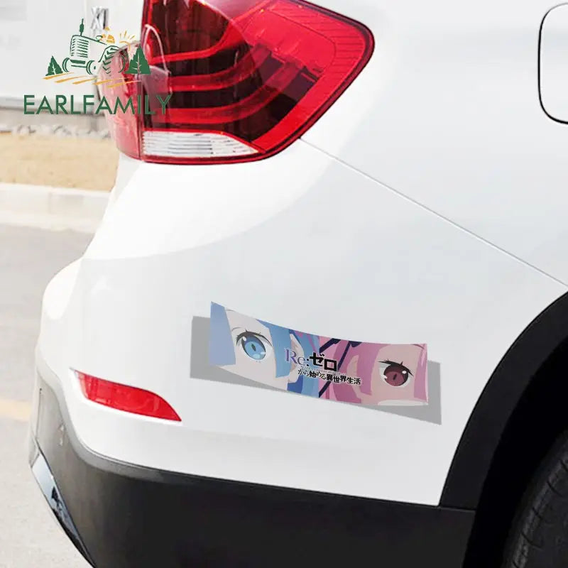 EARLFAMILY 3D Car Sticker Cartoon Slap Stickers Anime Vinyl Rear Windshield Trunk Decal Waterproof Car Accessories