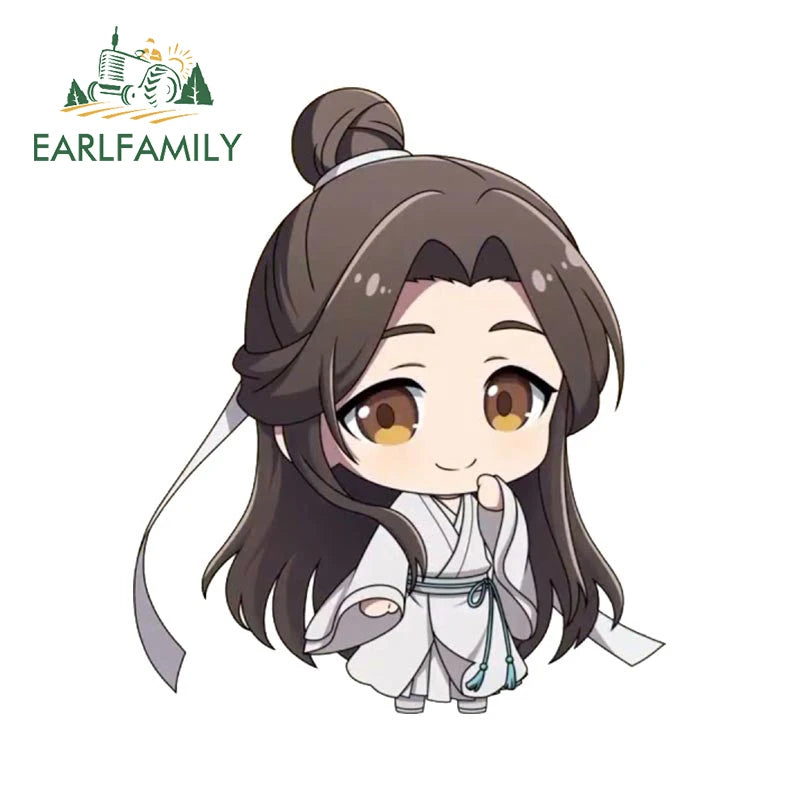 EARLFAMILY Cartoon Car Sticker for The Grandmaster of Demonic Cultivation Novel Decal Window Bumper Trunk 4x4 Decoration