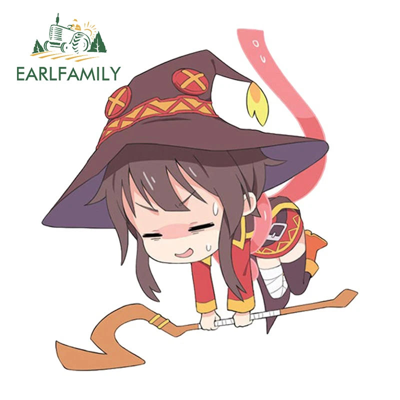 EARLFAMILY Tentacle Binding Satou Kazuma Car Sticker Anime JDM Window Trunk Helmet 3D Decal Waterproof Car Accessories