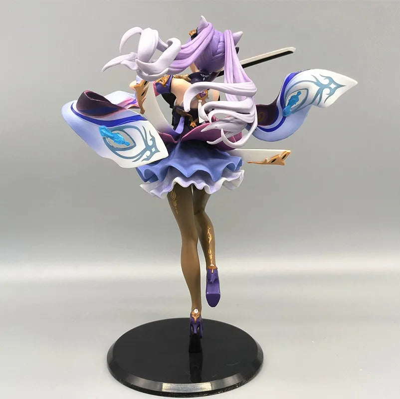 Genshin Impact Keqing Figure – 25cm PVC Anime Statue | Sword Swing Battle Pose Collectible