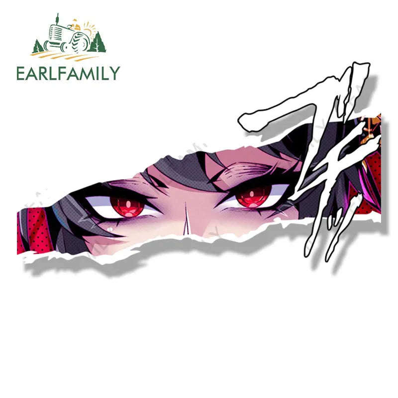 EARLFAMILY Gothic Yor Forger Fanart Car Sticker Anime Sketch Waifu Decal JDM Cartoon Peeker Killer Sticker Car Wrap