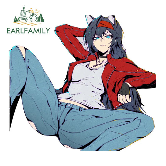 EARLFAMILY Blaze Arknights Fanart Car Sticker Sexy Waifu Pin Up Girl Decal Anime Sketch JDM Cartoon Graffiti Stickers