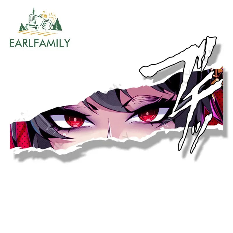 EARLFAMILY Gothic Yor Forger Fanart Car Sticker Anime Sketch Waifu Decal JDM Cartoon Peeker Killer Sticker Car Wrap