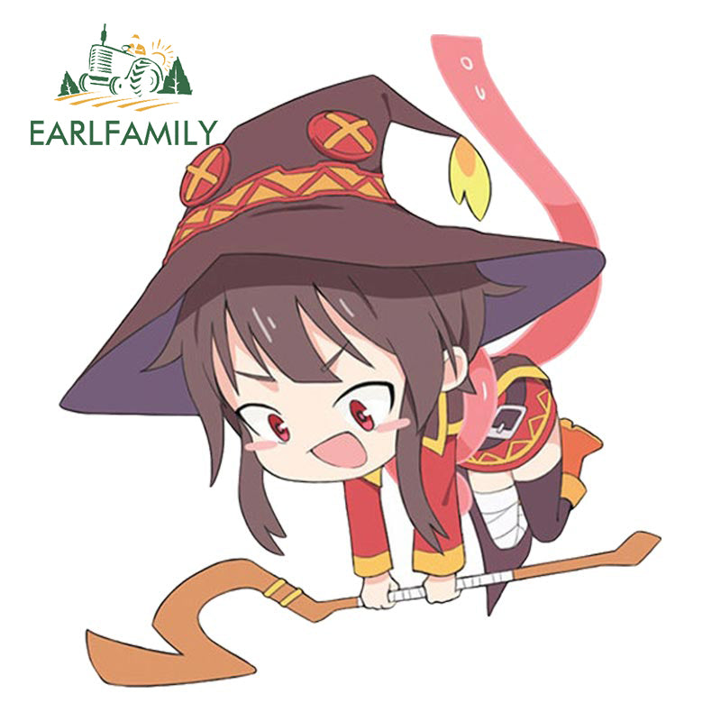 EARLFAMILY Tentacle Binding Satou Kazuma Car Sticker Anime JDM Window Trunk Helmet 3D Decal Waterproof Car Accessories