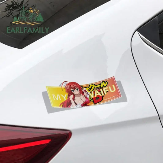 EARLFAMILY 13cm x 6.7cm Cartoon Slap Stickers Anime Vinyl Car Sticker Window Bike Motorcycle Decal Waterproof Car Accessories
