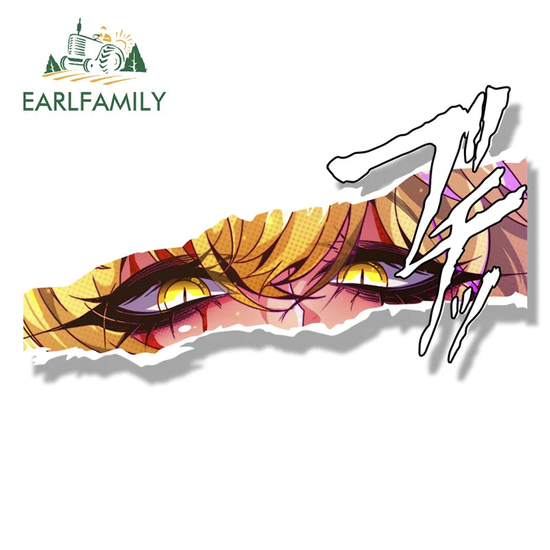 EARLFAMILY Ahegao Falin Fanart Car Sticker Dungeon Meshi Chibi Big Head Waifu Decal Gyaru Graffiti Peek Girl Stickers