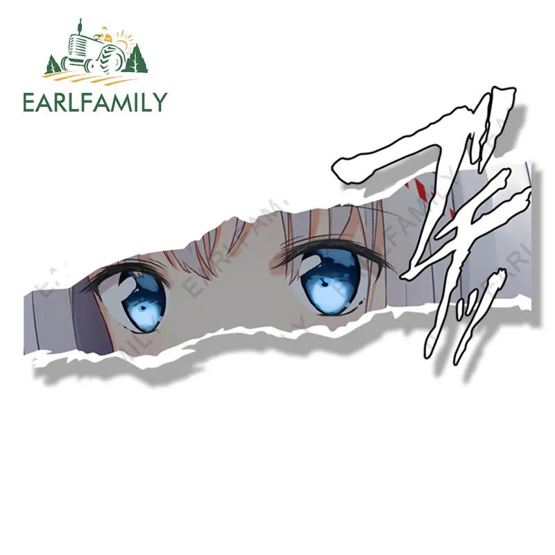 EARLFAMILY Tobiichi Origami Fanart Car Sticker Big Head Anime Sketch Waifu Decals JDM Cartoon Peeker Girl Stickers