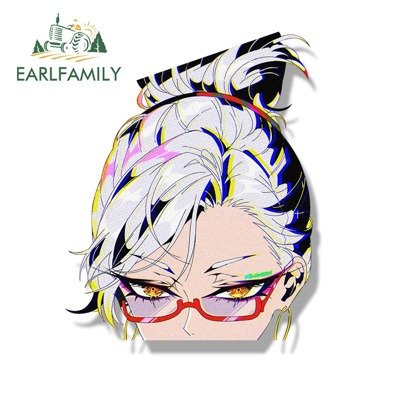 EARLFAMILY Yakuza Seiko Ayase Fanart Car Sticker Hot Anime Waifu Sketch Decal JDM Chibi Big Head Graffiti Helmet Peek Stickers