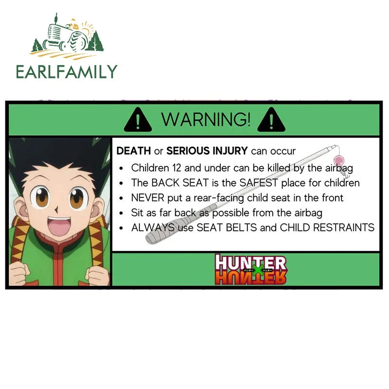 EARLFAMILY 13cm x 7.3cm Cartoon Girl Car Stickers for Warning Slap Stickers Anime Vinyl Car Window Bike Decal Car Accessories