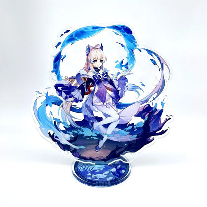 Anime Figure Genshin Impact Furina Arlecchino Xiao Yae Miko Yelan Acrylic Stand Model Plate Desk Decor Standing Sign Fans Gift