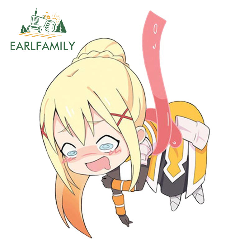 EARLFAMILY Tentacle Binding Satou Kazuma Car Sticker Anime JDM Window Trunk Helmet 3D Decal Waterproof Car Accessories