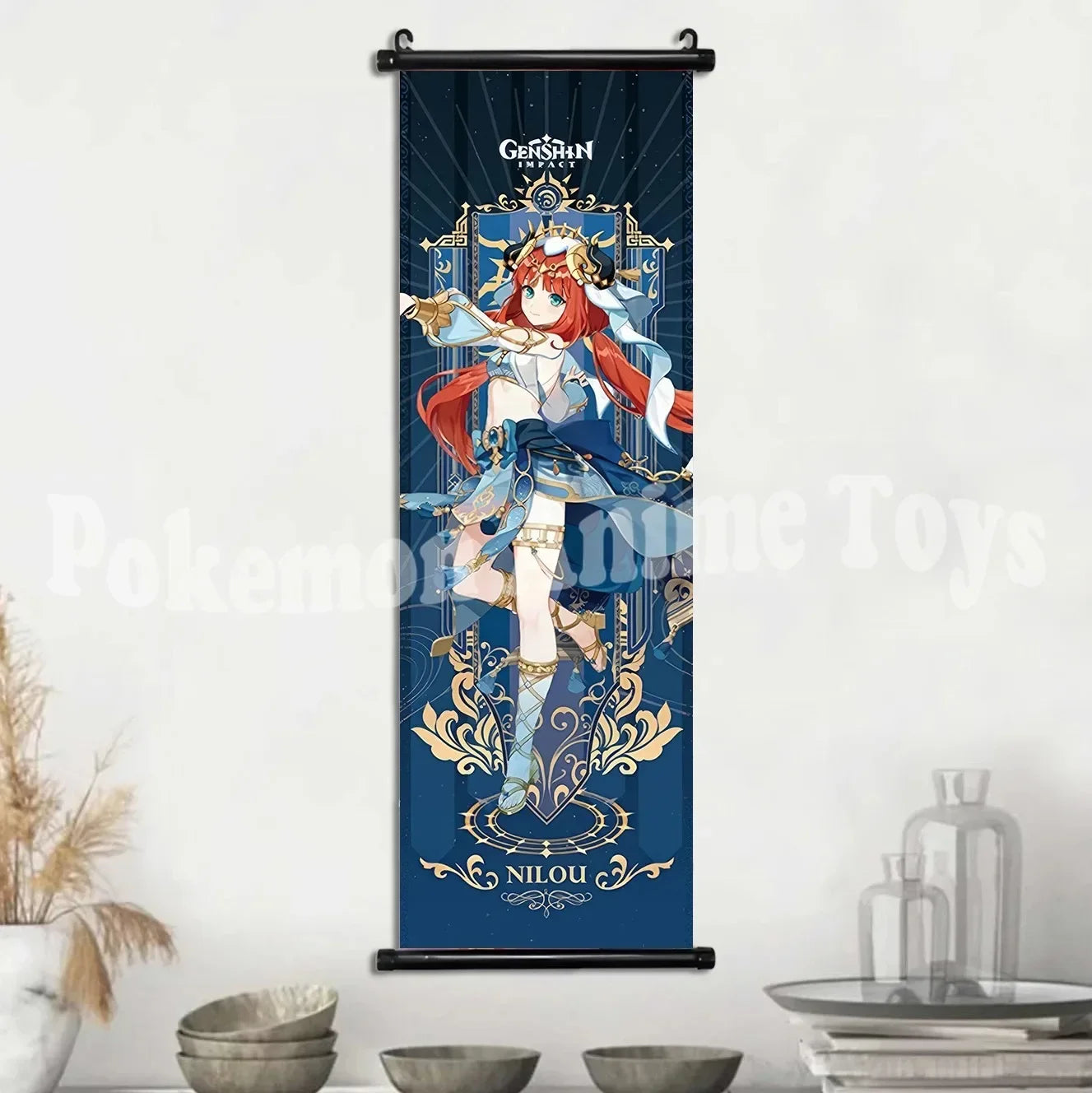 Genshin Impact Poster – Canvas Wall Art Scroll Painting, Hot Game Prints for Home Decoration