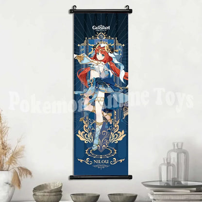Genshin Impact Poster – Canvas Wall Art Scroll Painting, Hot Game Prints for Home Decoration