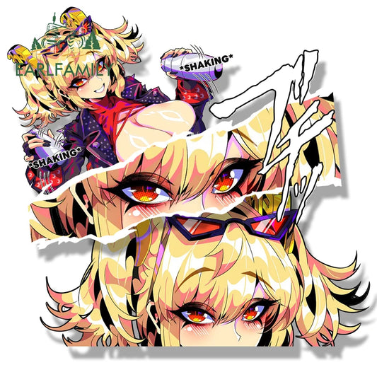 EARLFAMILY Shaking Burnice Fanart Car Sticker Zenless Zone Zero Bartender Waifu Decal Racing Graffiti Cartoon Peek Girl Stickers