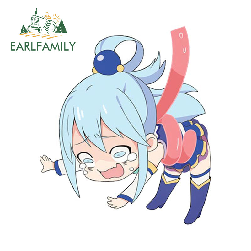 EARLFAMILY Tentacle Binding Satou Kazuma Car Sticker Anime JDM Window Trunk Helmet 3D Decal Waterproof Car Accessories